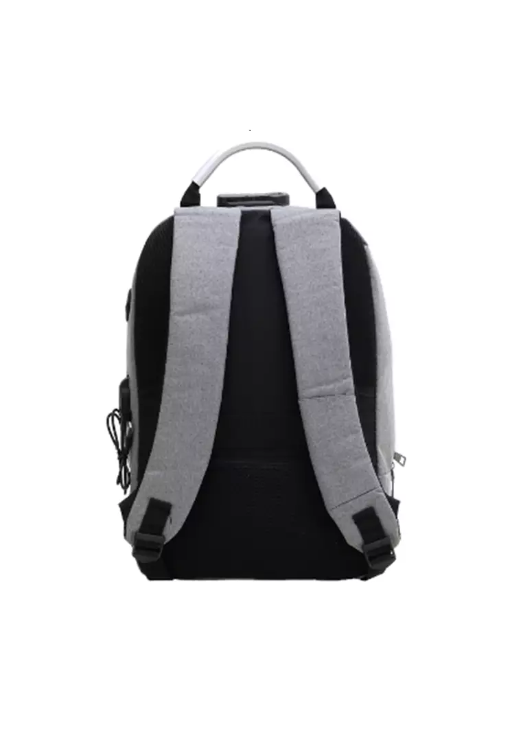 Barrack Tas Ransel Laptop Border Security Lock + USB Charger Port Material Nylon ORIGINAL - Light Gray