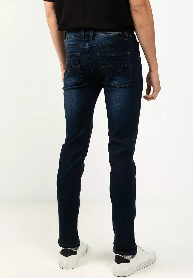 Slim Fit Washed Denim Jeans