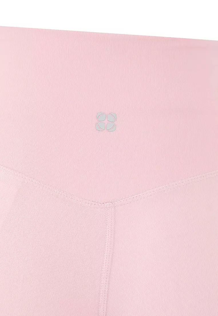 Pink Brushed Soft Inner Waist Pocket Detail Knitted Sports Shorts/Short Leggings