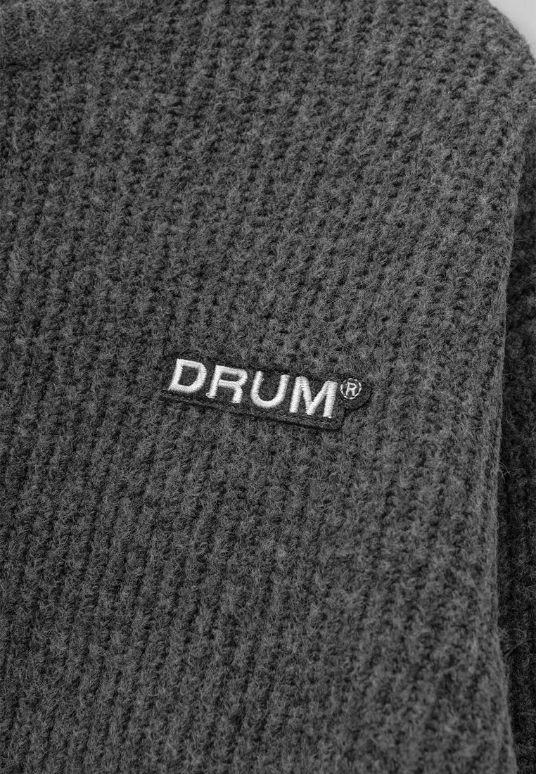 DRUM S. 80's Workshop Edition Knitted Jumper- Dark grey