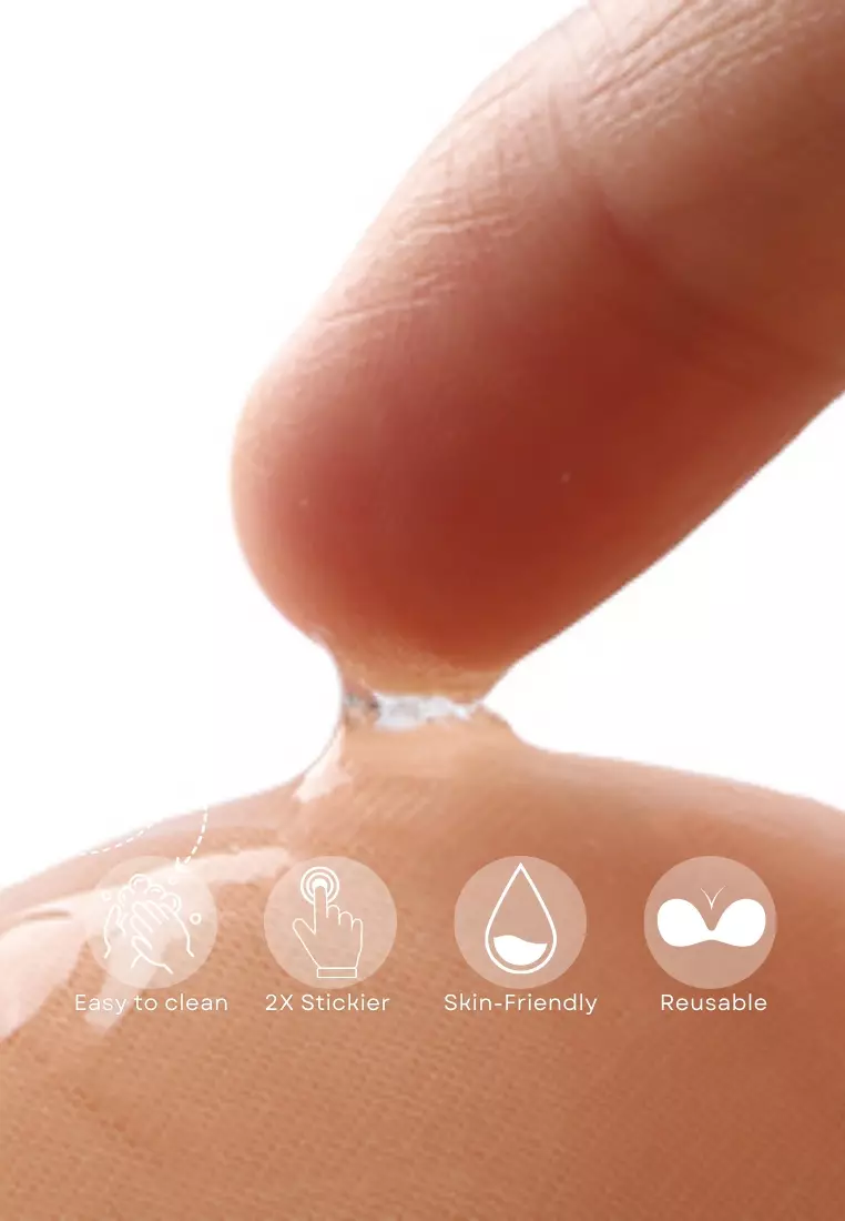 3 Packs Nipple Cover Pads in Silicone Nubra Invisible Reusable Adhesive Stick on Wedding Bra 隐形聚拢胸胸貼