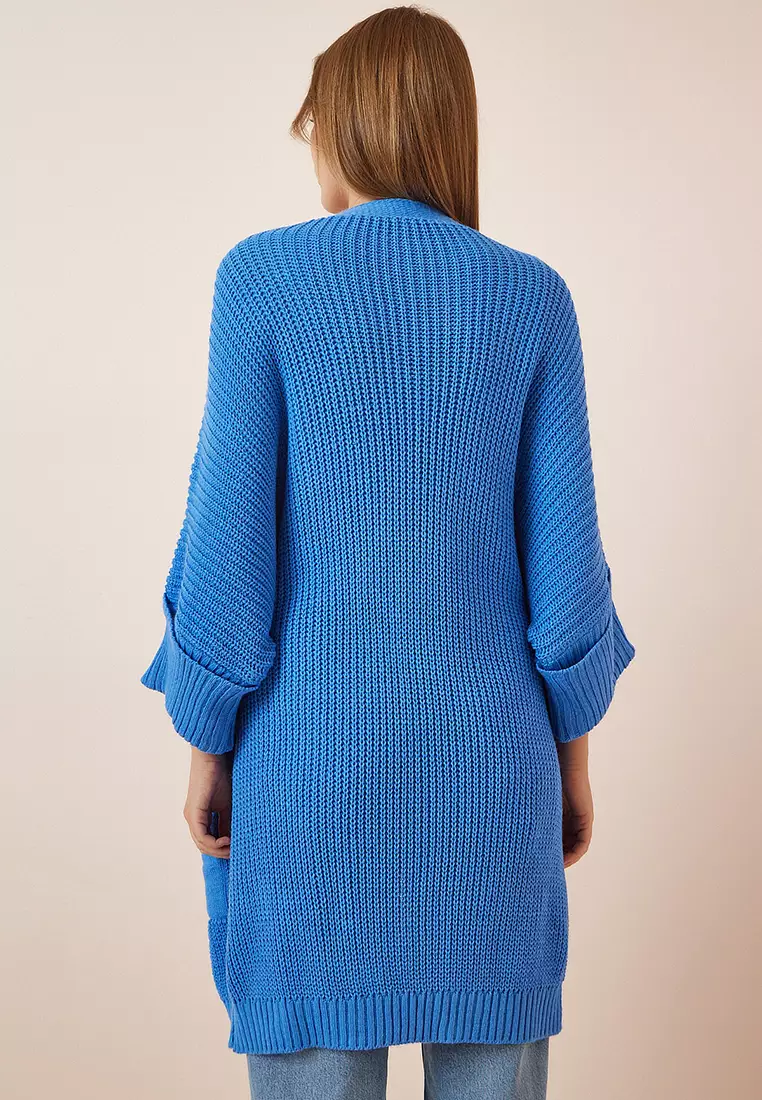 Oversized Long Pocket Knitwear Cardigan