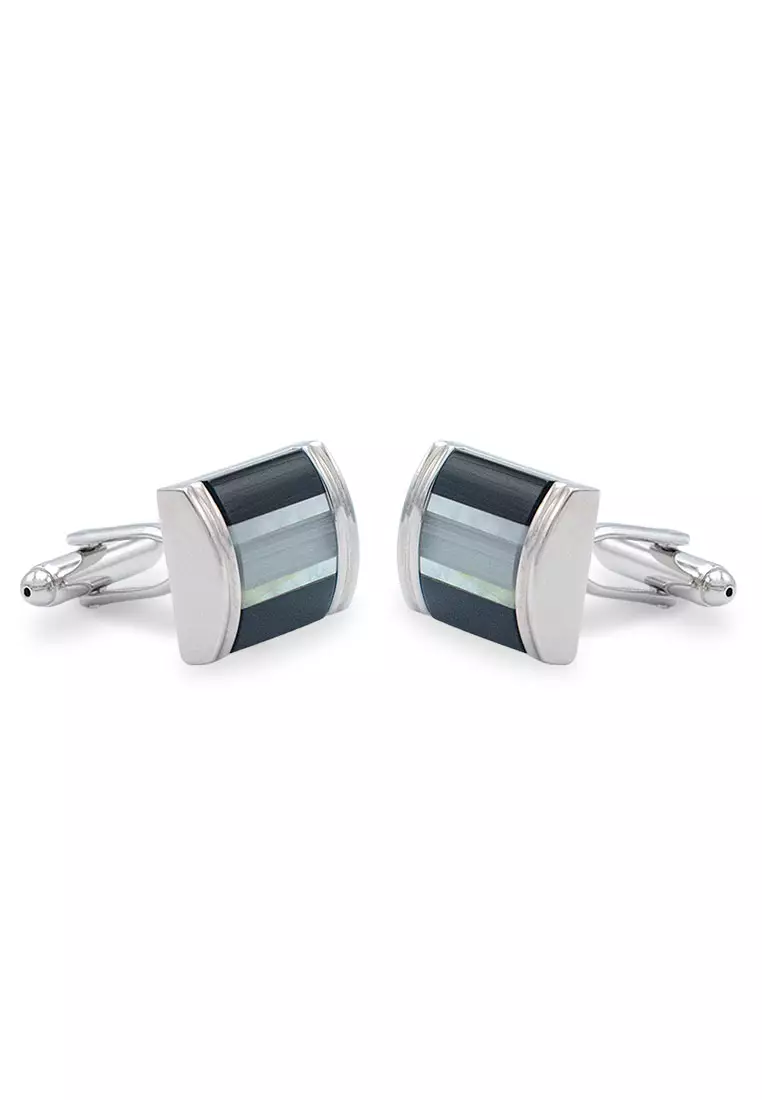 Lara 水平幾何袖扣