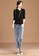 A-IN GIRLS black Stylish Zip Collar Black T-Shirt F149FAAA333259GS_5