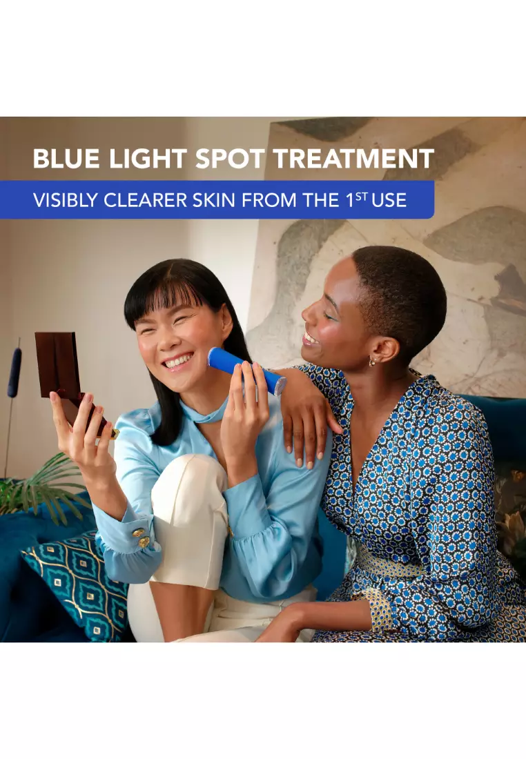 FOREO ESPADA 2 LED Light Therapy Cobalt Blue - Blemish Treatment Skincare Device | FDA cleared | Scar Treatment for Face | Pimple & Blemish Removal