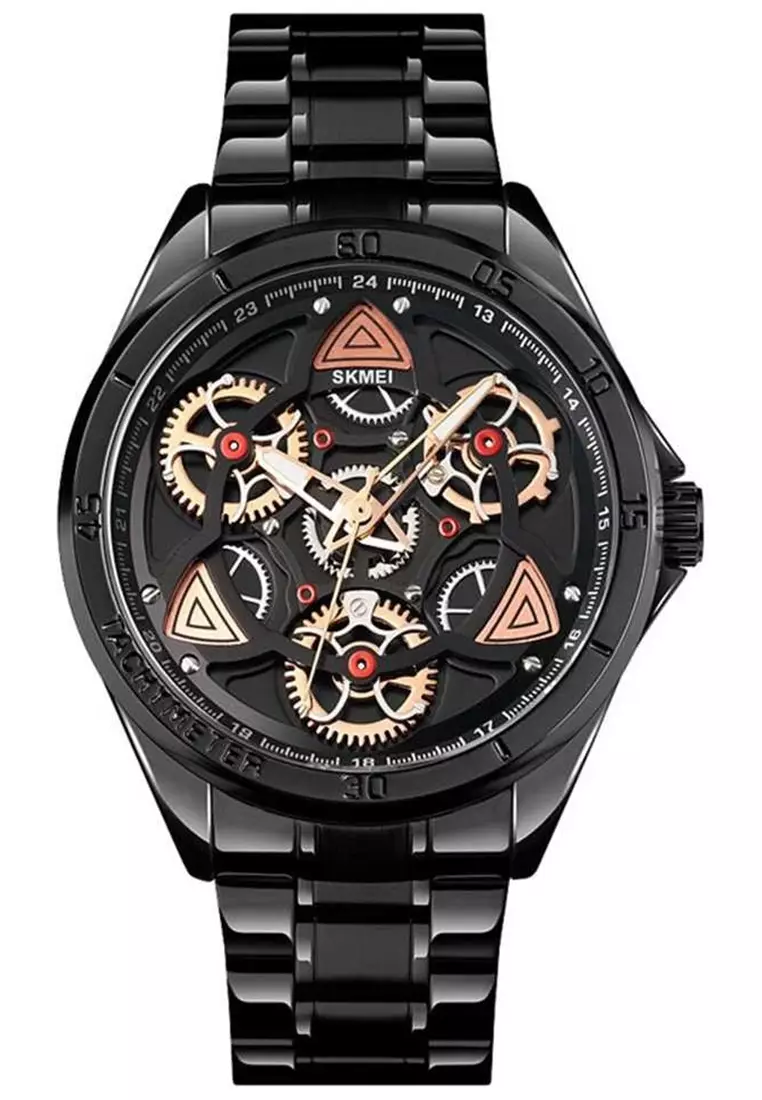 Jam Tangan Analog Pria Waterproof Strap Tali Material Stainless Steel MB78 ORIGINAL