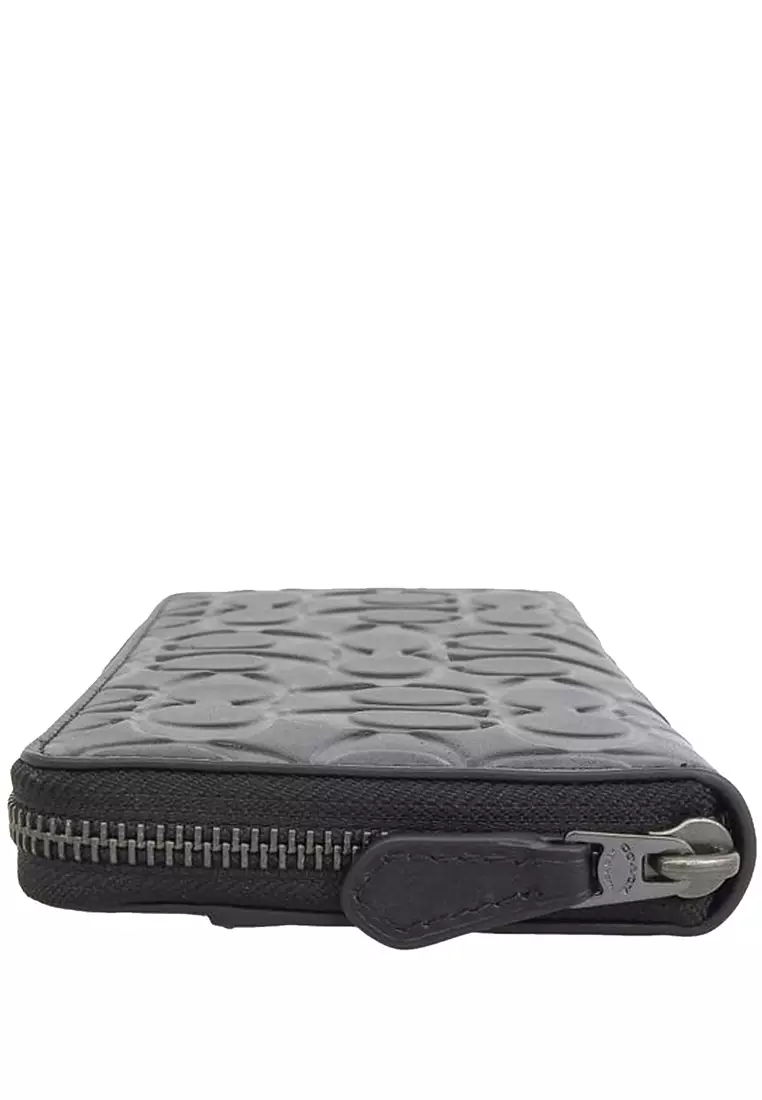 Accordion Wallet In Signature Leather in Black CE551