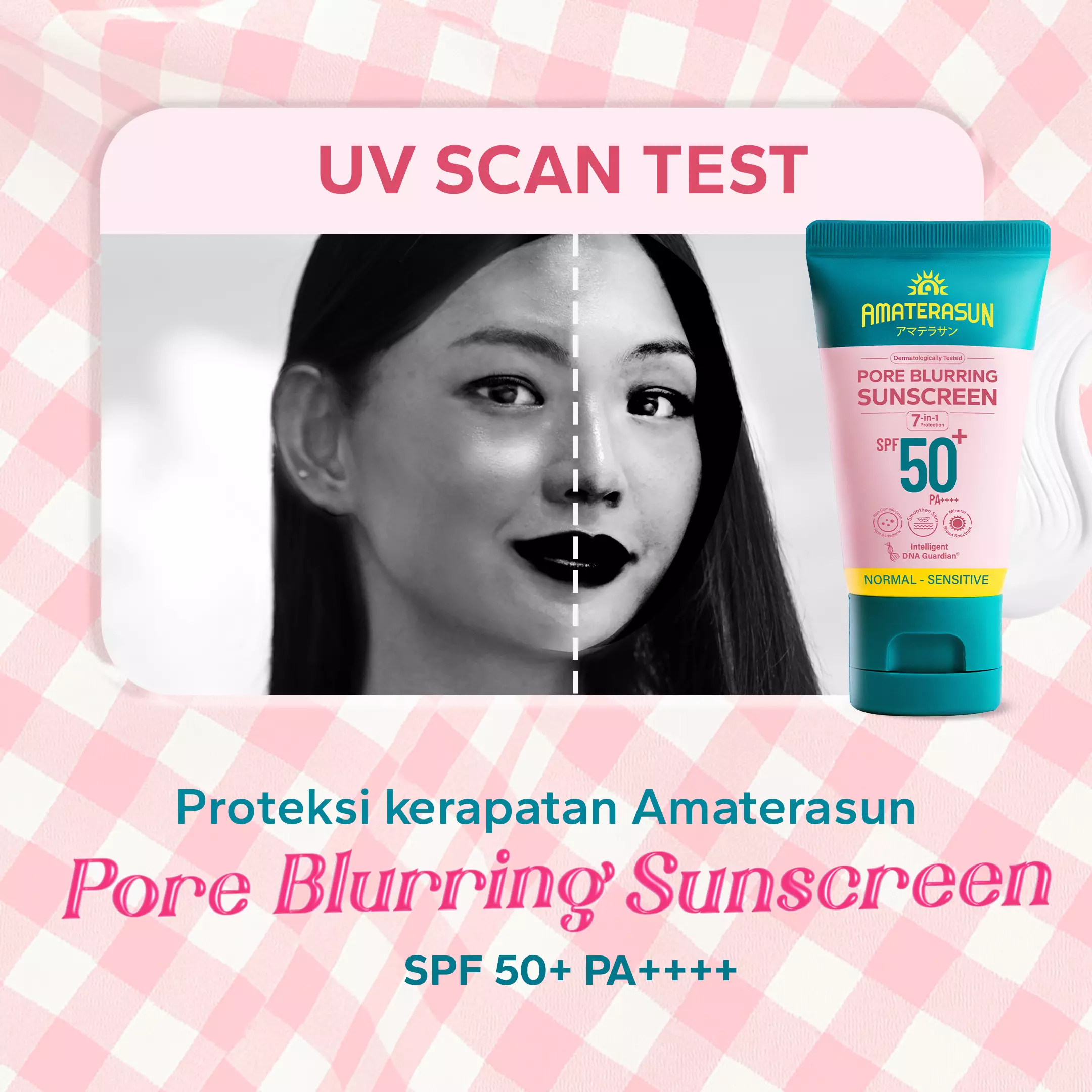 AMATERASUN [REAL SPF CERTIFIED] Physical Pore Blurring Sunscreen SPF 50+ PA++++ - 30gr