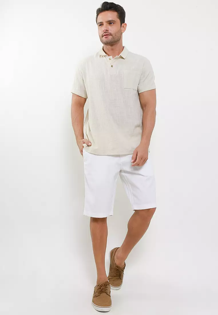 Men's Linen Short Suit Set - 2 Piece Summer Blazer And Shorts For Beach Weddings & Casual Events