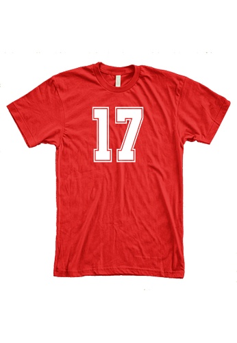 MRL Prints red Number Shirt 17 T-Shirt Customized Jersey 019E1AA151FDD6GS_1