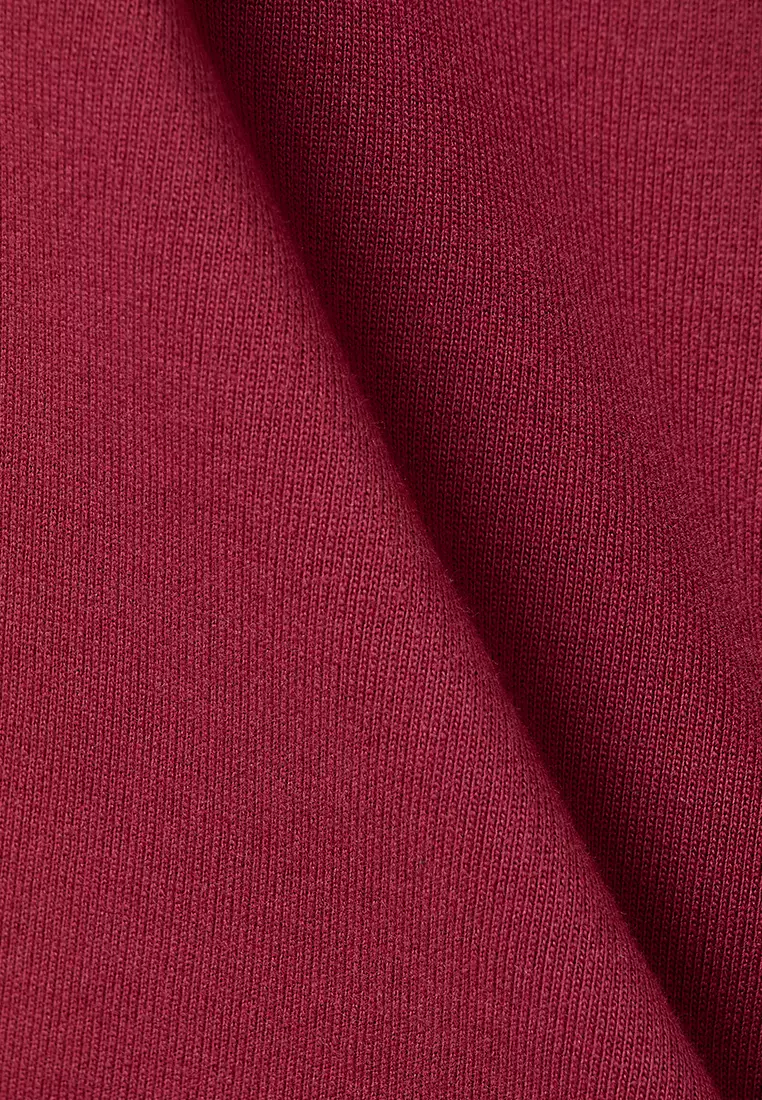 MANZONE - Sweatshirt Lengan Panjang Pria Swade 01 - Maroon Warna Maroon