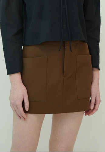 TAV [Korean Designer Brand] Mallory Skirt - Brown 49DF0AA9640B64GS_1