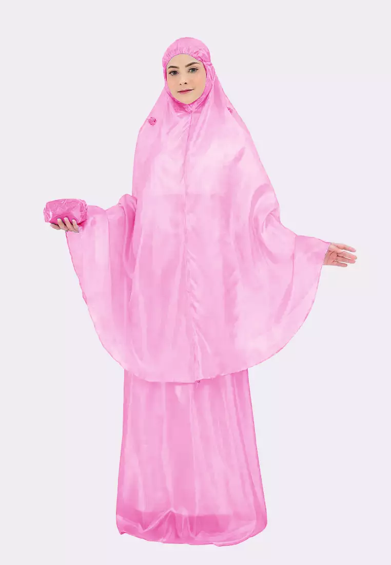 Cotton Bee - Mukena Traveling Syamma Sulam Pouch Mika Prayer Set