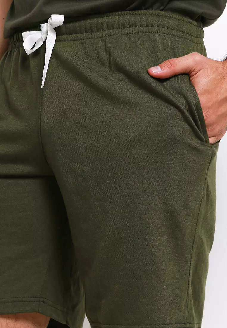 Cotton Well Sweat Short French Terry Celana Pendek Sporty Santai Polos