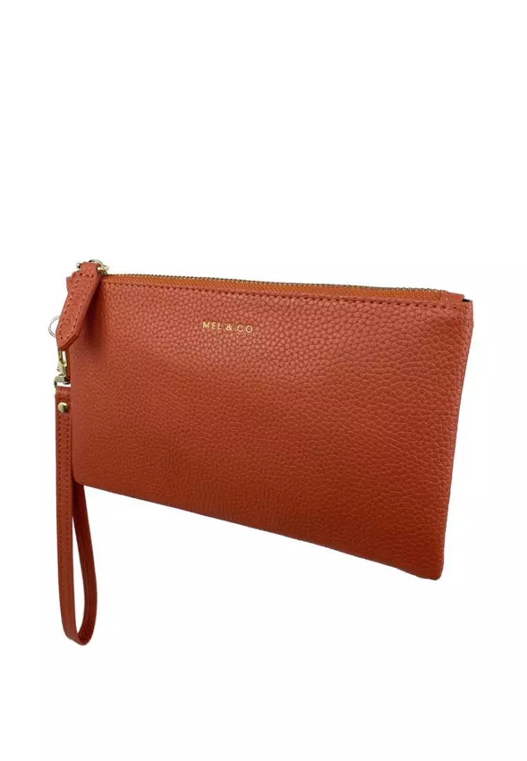 Buy Mel Co Pebbled Wristlet Pouch Online ZALORA Malaysia