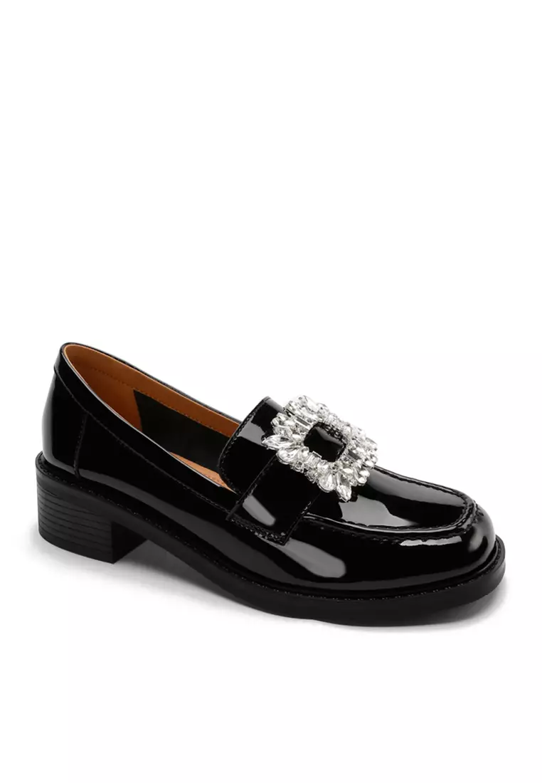 Glossy loafers sale