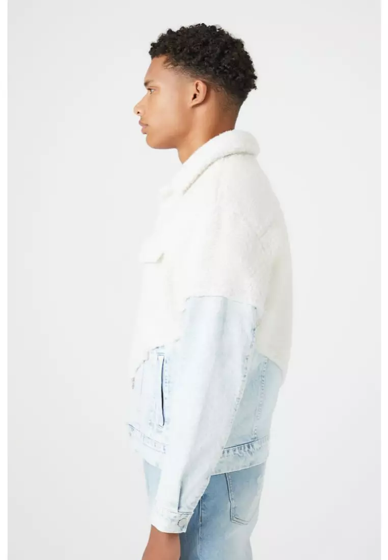 Forever 21 hotsell sherpa jean jacket