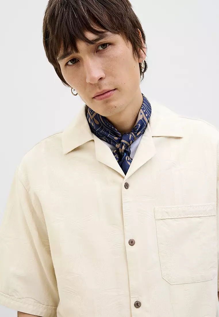 Short Sleeves Jacquard Resort Shirt