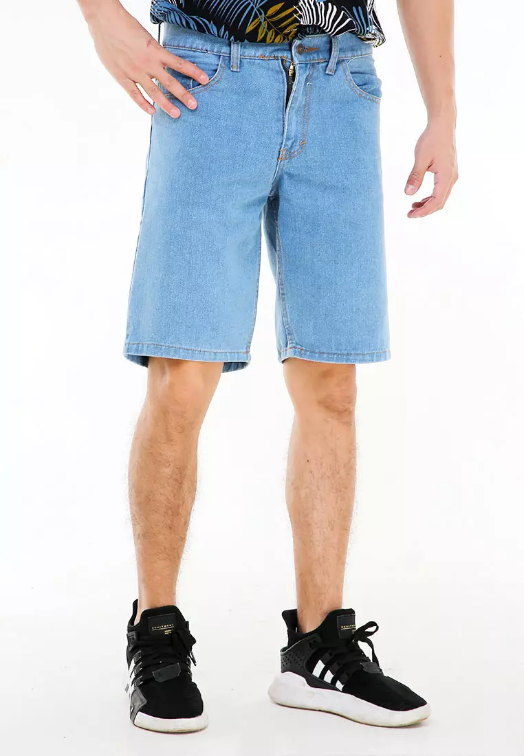 Rishham Celana Pendek Denim Pria Casual Short Pants Material Jeans ORIGINAL - Bioblitz