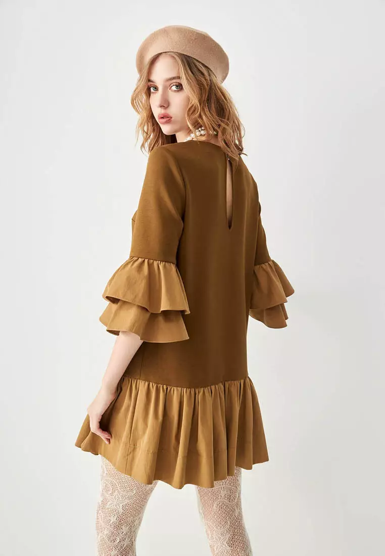 Two Tone Retro Short Dress