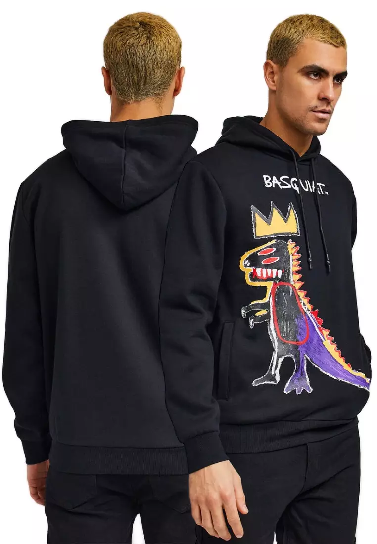 纽约市街头服饰 - BASQUIAT Pez 连帽衫 - 黑色