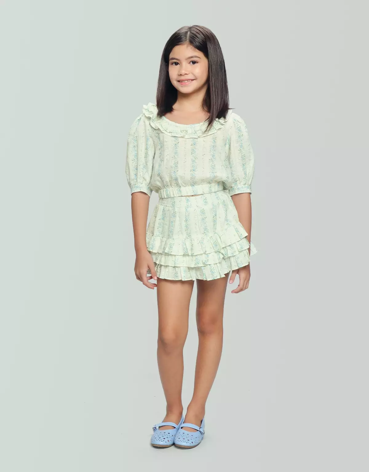 Gingersnaps Floral Grace Blouse Multicolor - Atasan Anak Perempuan (Multi)