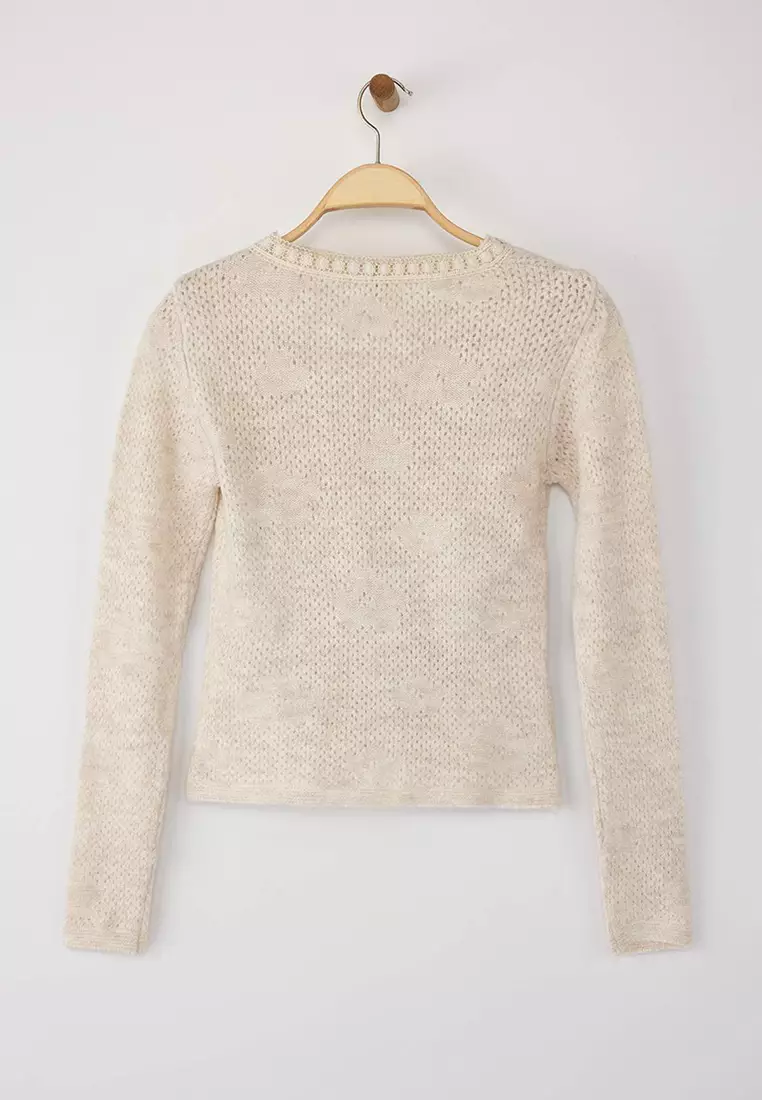 Stone Fitted/Skin Fitting Soft Textured Knitwear Cardigan