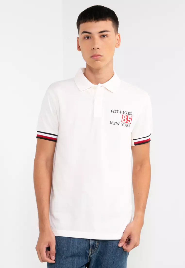 Buy Tommy Hilfiger New York Flag Slim Polo Shirt 2024 Online | ZALORA ...
