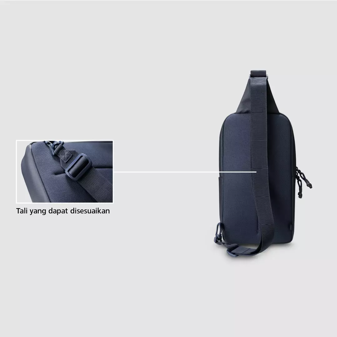 Plaver Sling Bag Tas Selempang Travel Kerja Kuliah Durable Tahan Lama 6 L - Navy