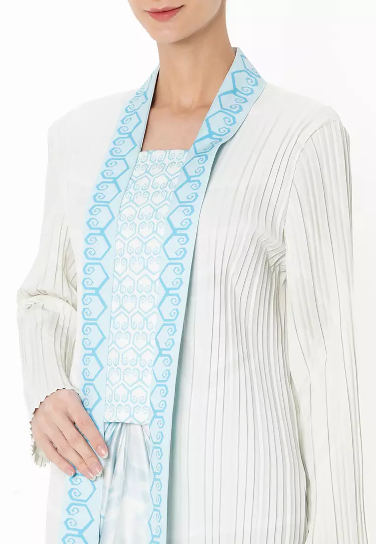 Mela Pleated Kebaya Set with Front Panel