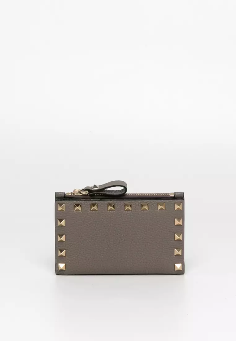 Valentino Rockstud Grainy Calfskin And Cardholder 卡片包/零錢包