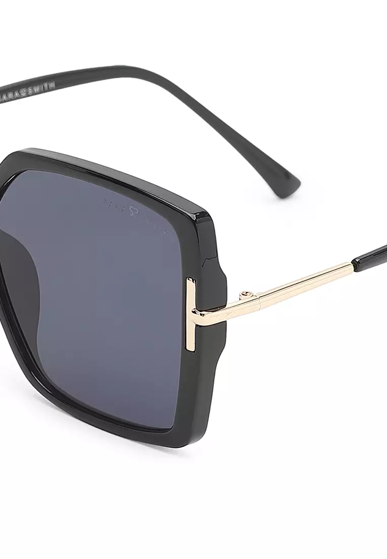 Unisex Fashion Sunglasses (Kacamata Hitam) - Hitam / Abu-Abu