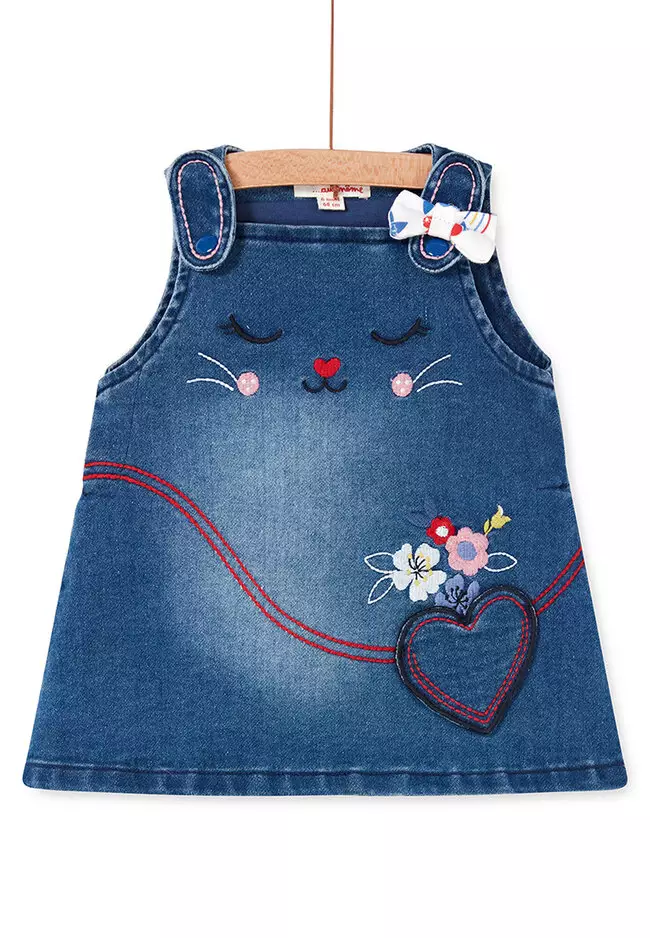 Buy Du Pareil Au M me DPAM Embroidery Denim Overall Dress 2024