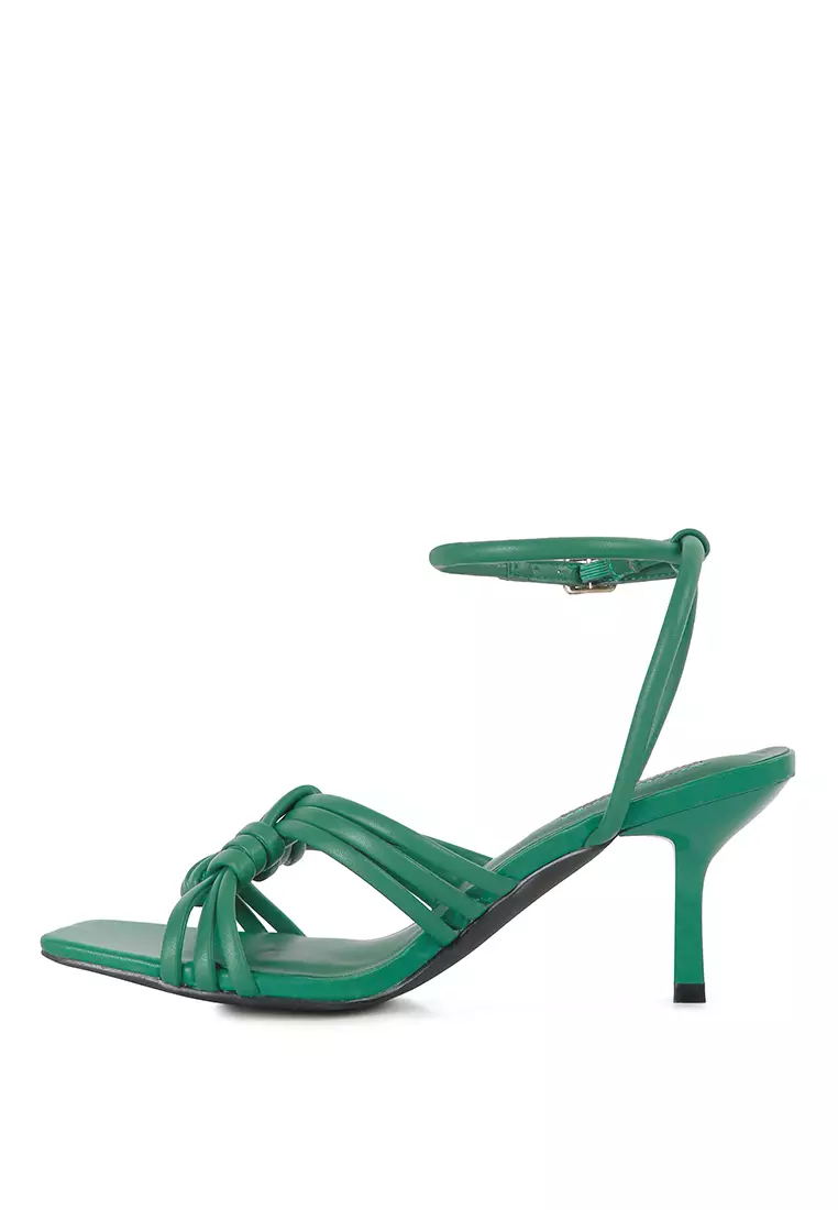 Buy London Rag Green Box Knot Mid Heel Sandals 2024 Online | ZALORA ...