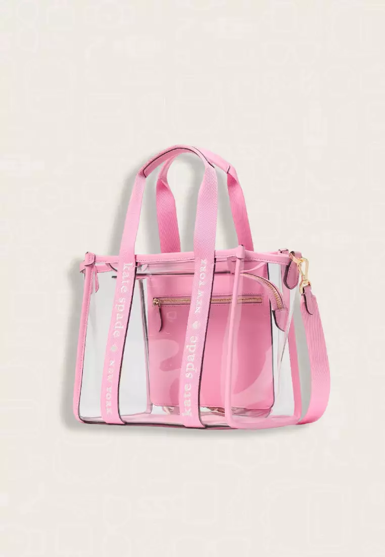 Kate Spade Kip Clear Small Tote Surf Pink