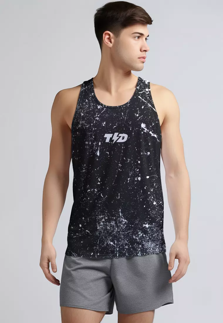 MSA80 Kaos Kutung Lari Running Pria Kalcer "bad photocopy" abu