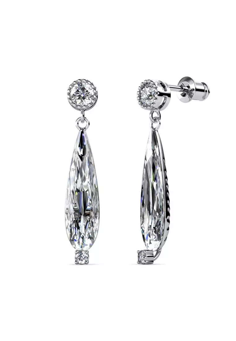 [Limited Edition] Slim Drop Earring AB Rainbow - Anting Crystal Swarovski by Her Jewellery