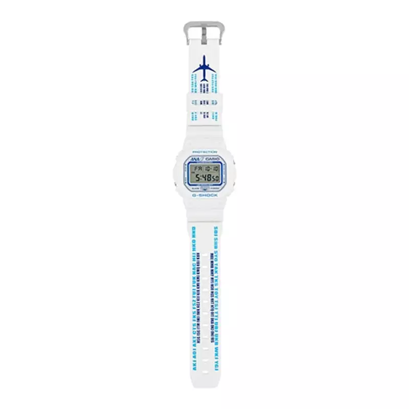 Jam Tangan Pria Casio G-Shock DW-5600 ANA Collaboration Digital Dial White Resin Band Limited Edition (JDM)