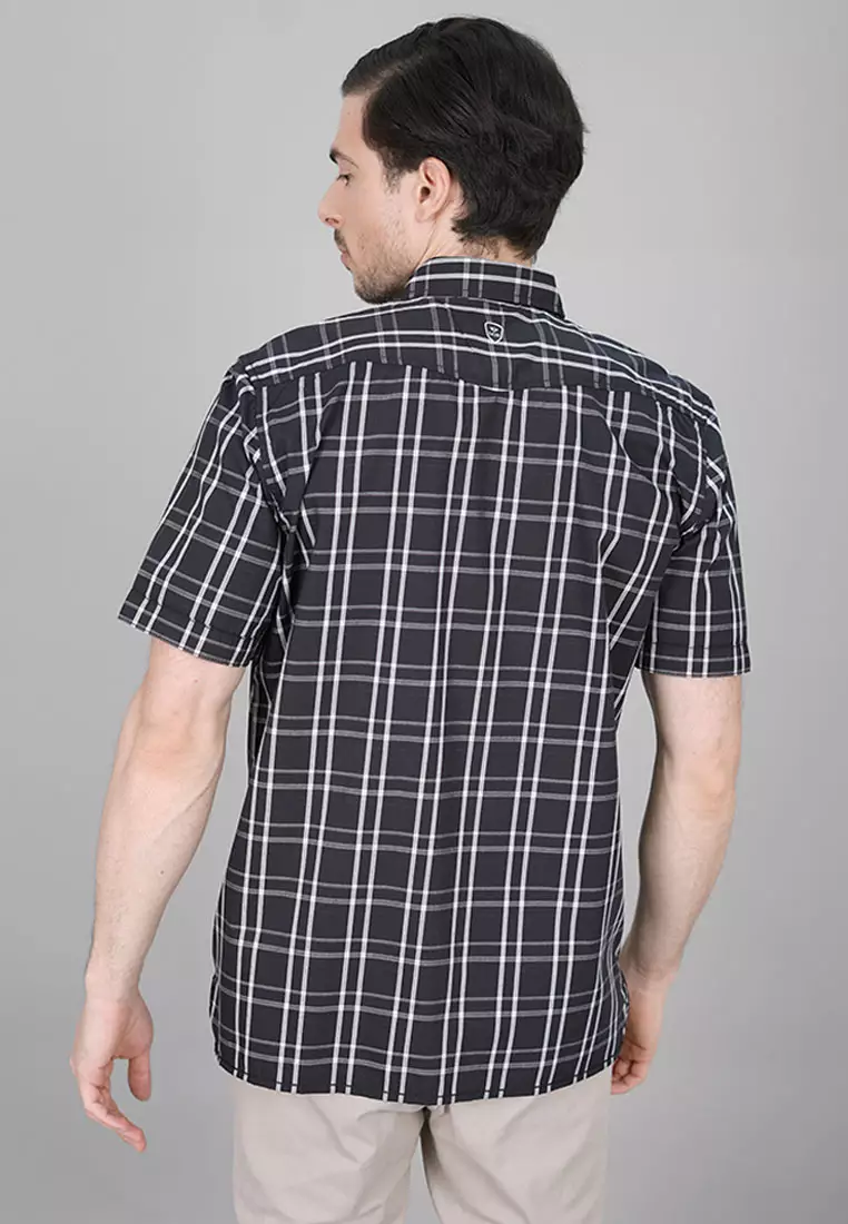 LGS - Regular Fit - Kemeja Casual Pria - Lengan Pendek - Motif Kotak-kotak - CSH.270.S730