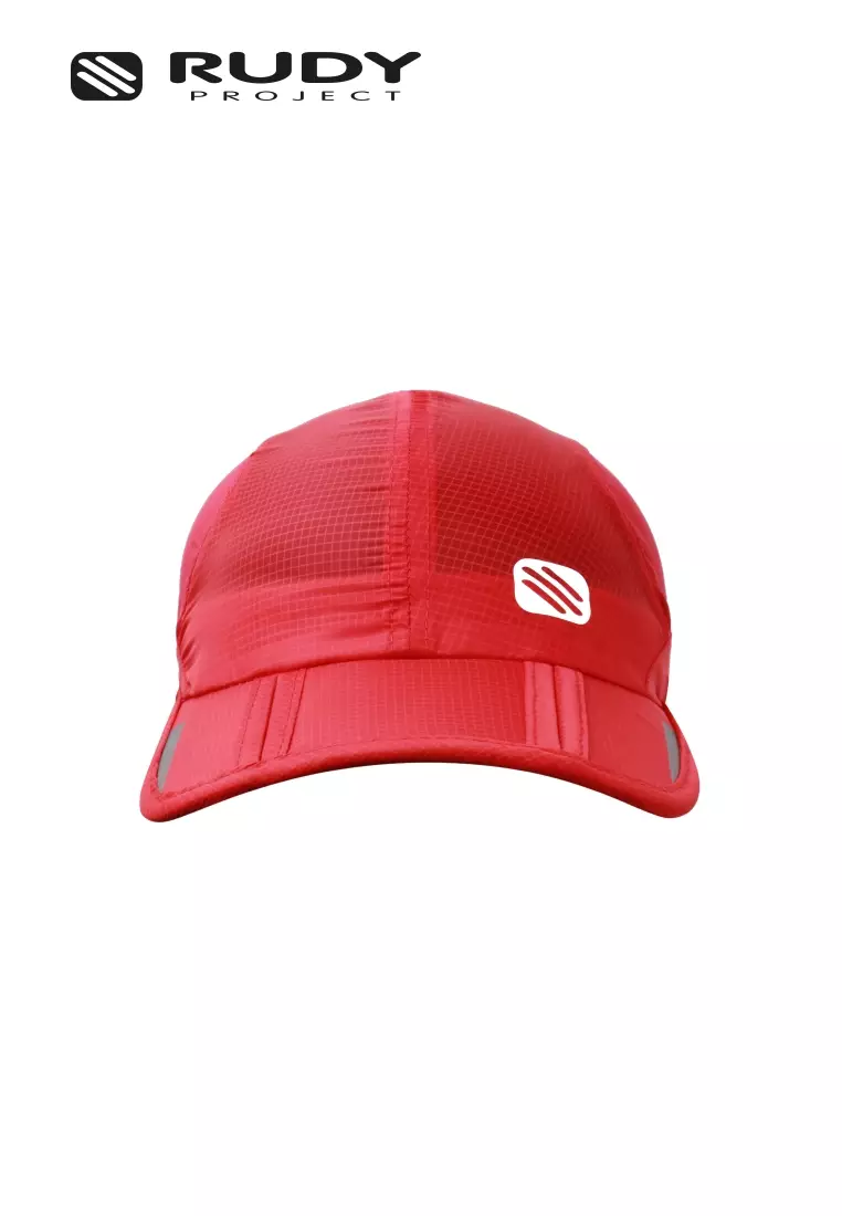 Emblem Logo Foldable Cap – Red | Packable | Performance Headwear