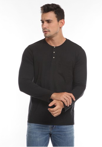 Men's Top black LILLAC-BLACK LS T-Shirt 8CDD9AAEA15026GS_1