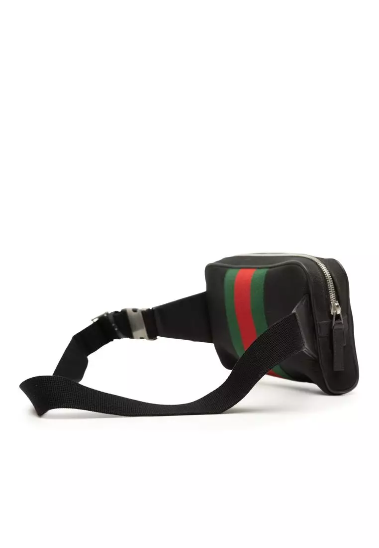 Pre-Loved Gucci Canvas Techno Web Belt Bag