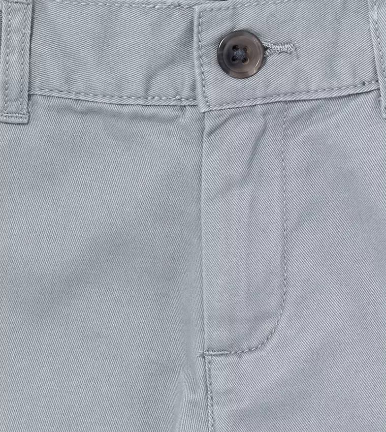 Boys Stretch Chino Shorts - Celana Pendek Bayi & Anak Laki (Abu)