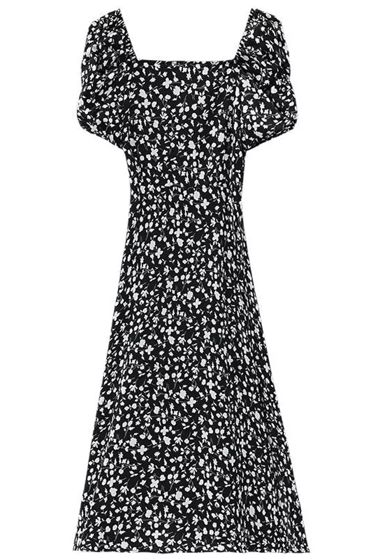 Printed Square Neck Dress