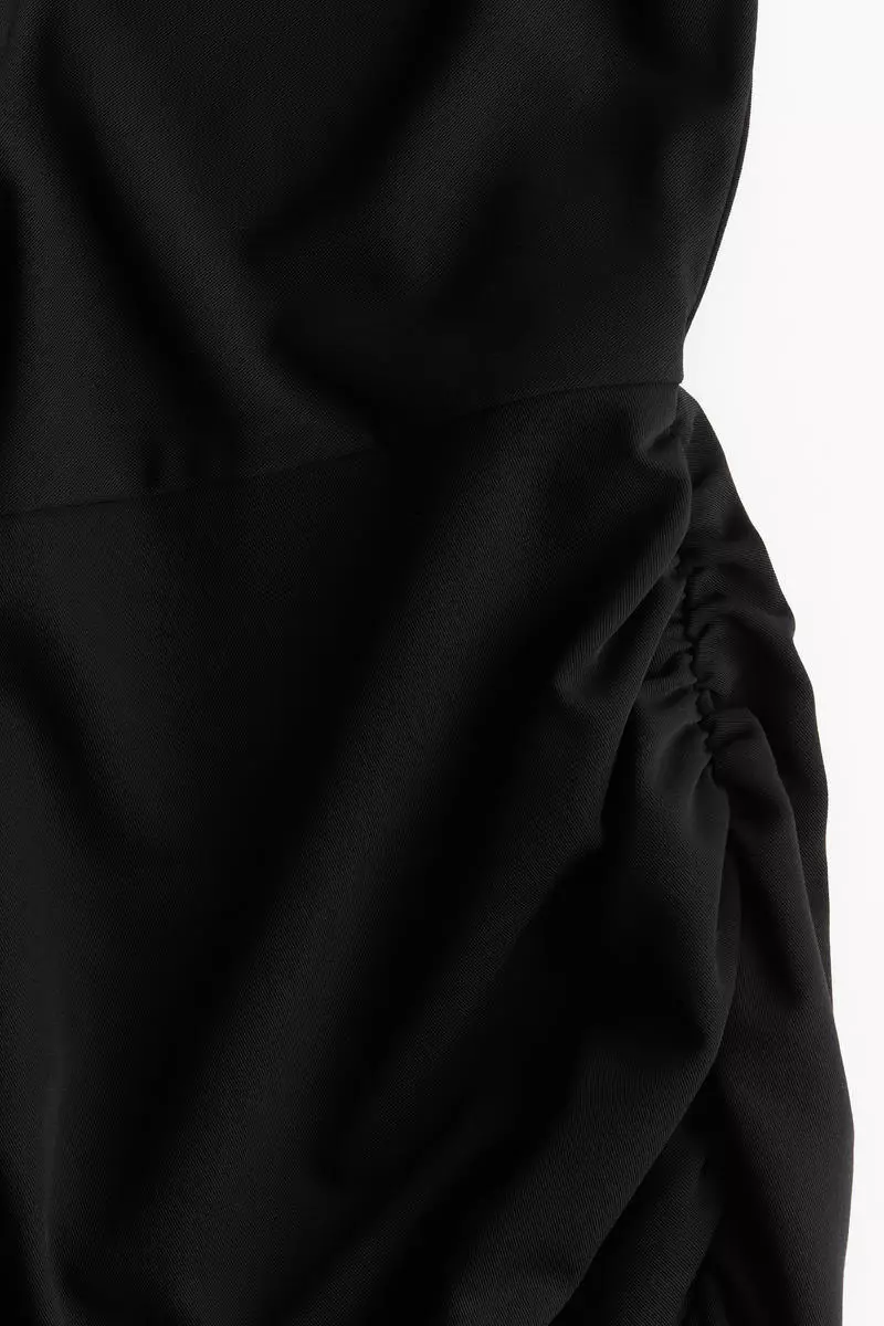 Draped one-shoulder dress