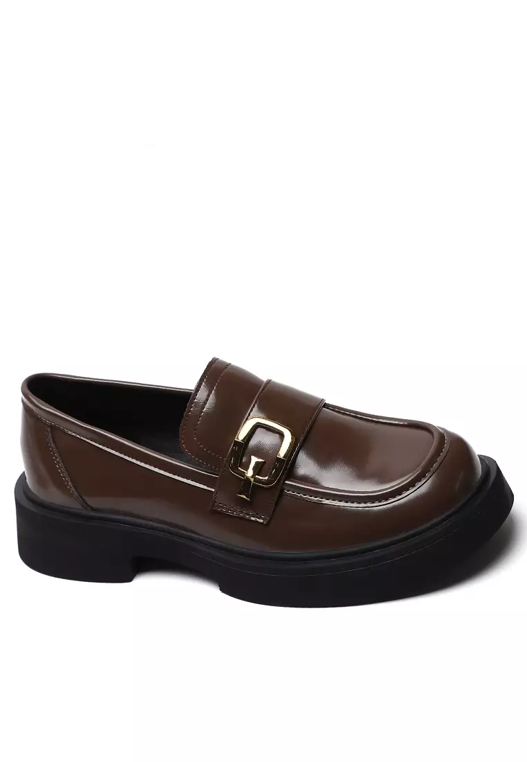 Discount on Twenty Eight Shoes  shoes - SKU: Metal Buckle Platform Lofaer Ww75-35