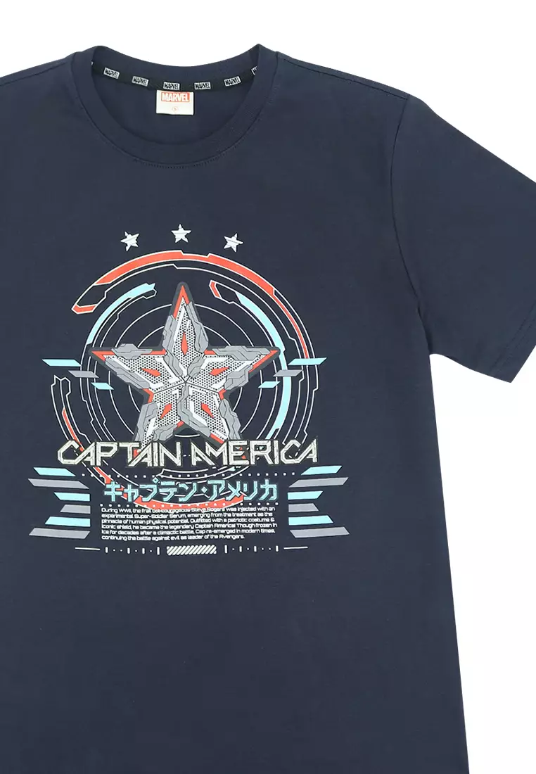 Licensed Mens Graphic T-Shirt "Captain America Japan"