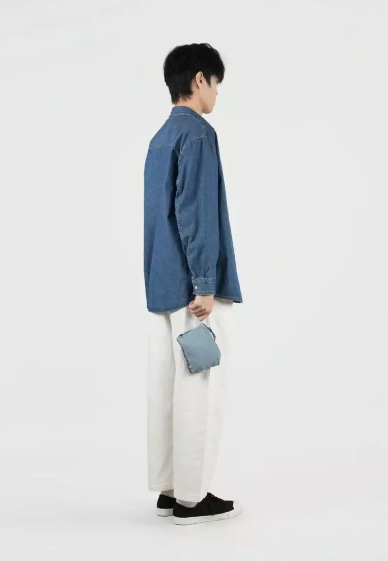 Hellolulu Noor Reversible Shoulder Bag (Soft Blue/Standard Black)