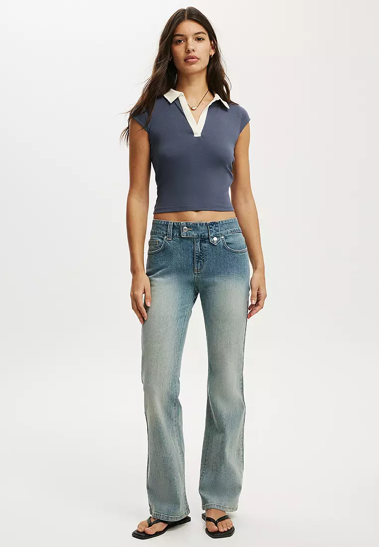 Alice Deep V Polo Top