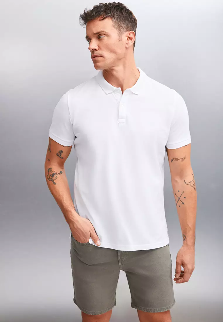 Short Sleeve Regular Fit Polo Collar Shirt